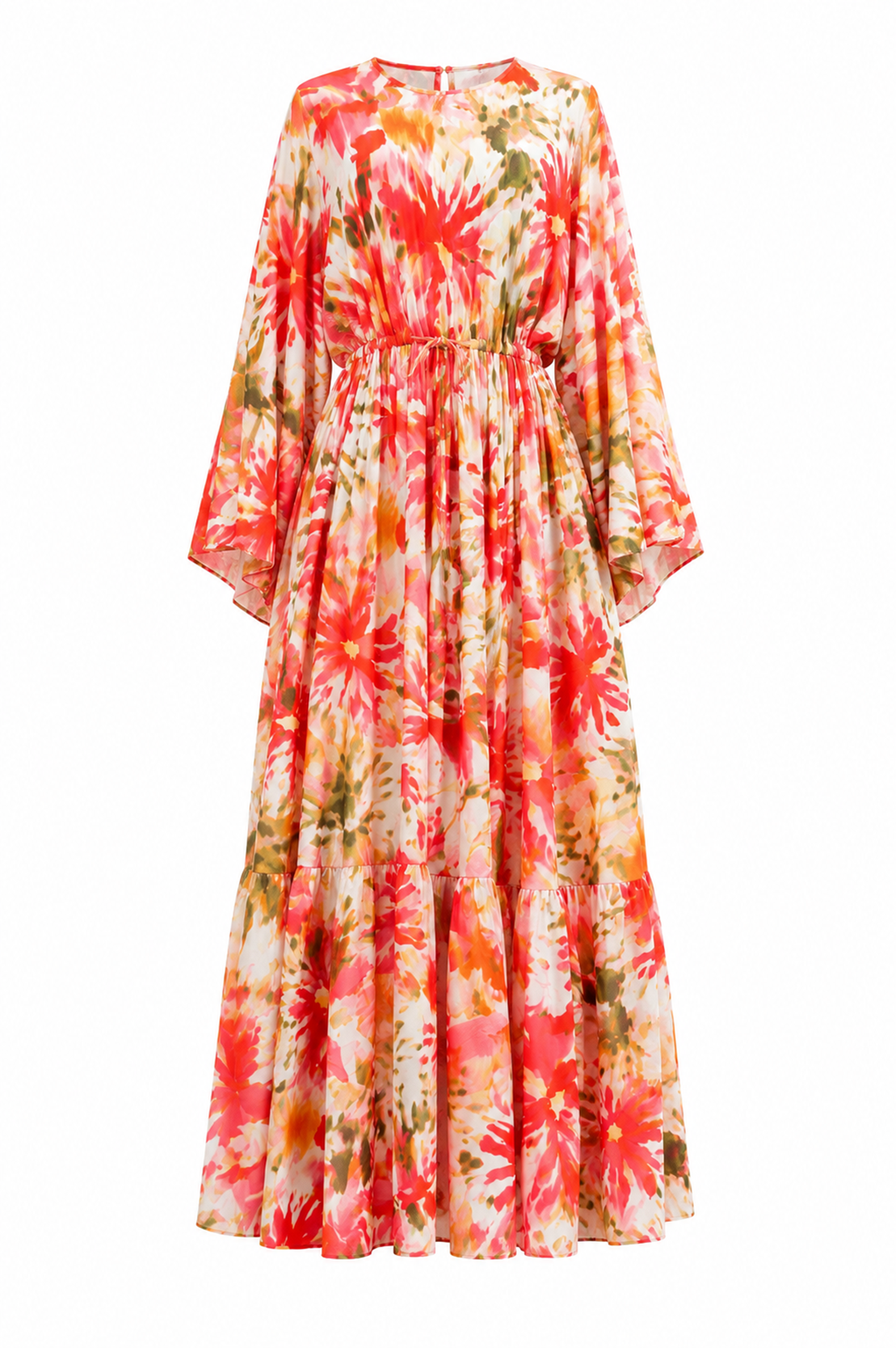 Watercolor Floral Maxi Dress — Coral & Marigold