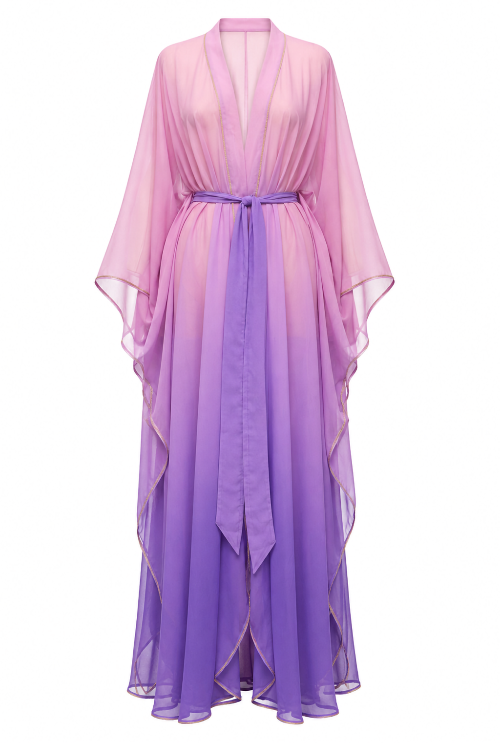 Ombre Kimono Beach Kaftan – Pink & Purple