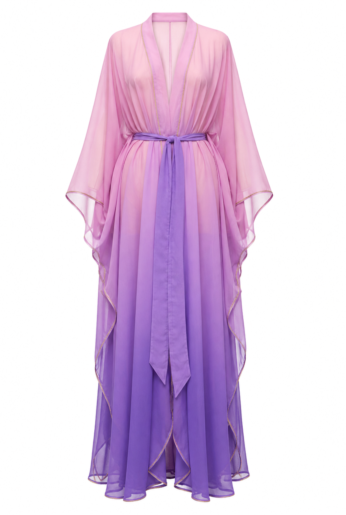 Ombre Kimono Beach Kaftan – Pink & Purple