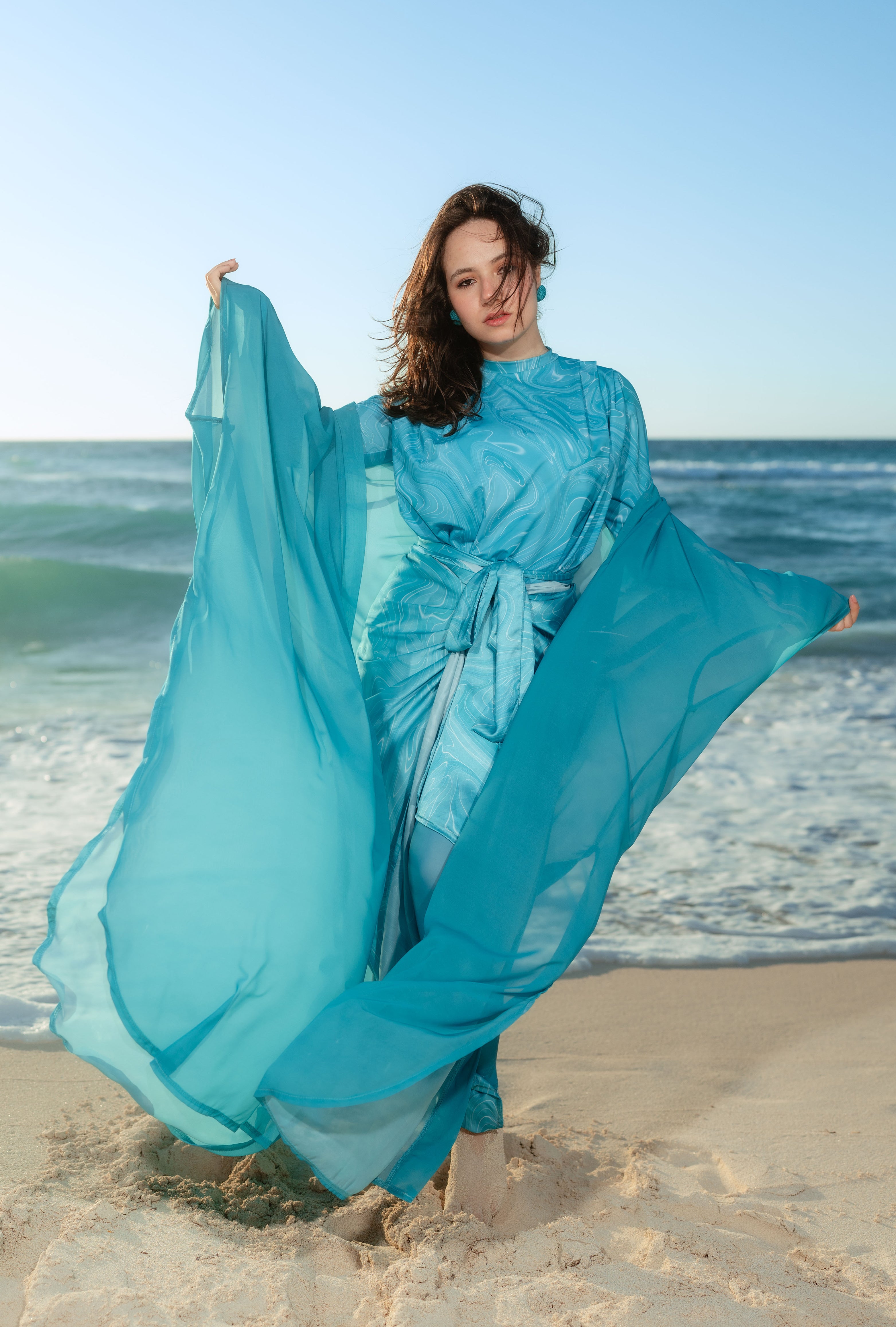 Kimono Beach Kaftan – Turquoise