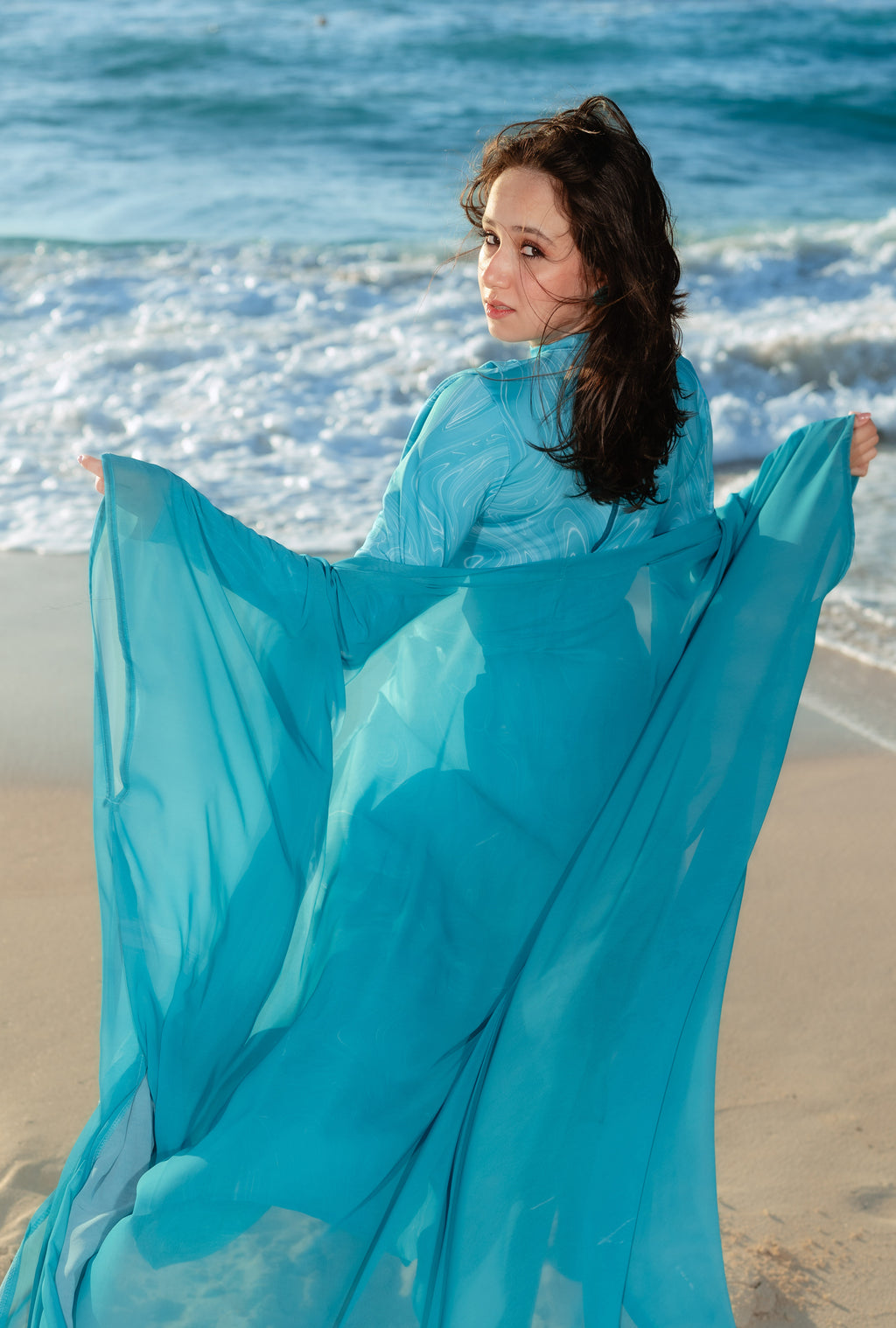 Kimono Beach Kaftan – Turquoise