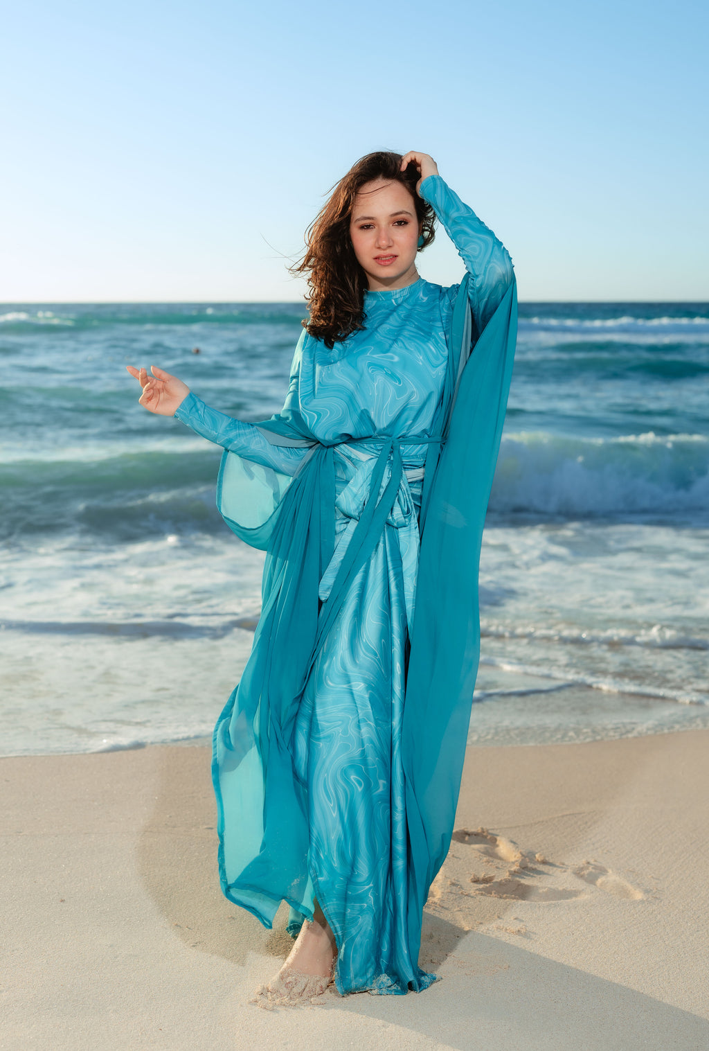 Kimono Beach Kaftan – Turquoise