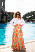 Marbled Sunset Maxi Skirt