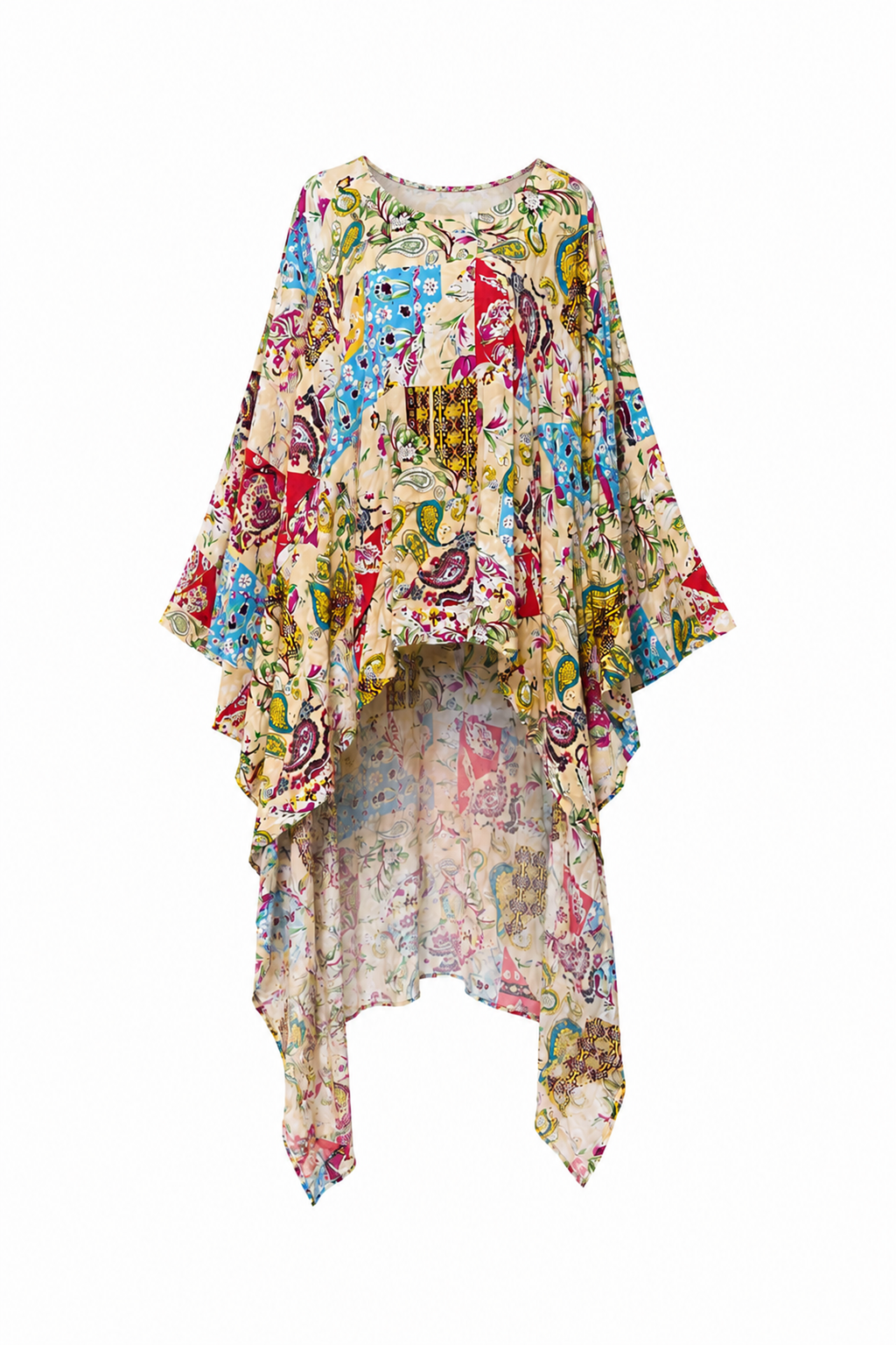 Bohemian Patchwork High-Low Top